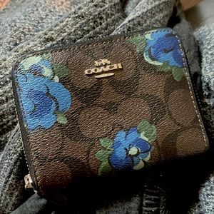 Coach Blue Flower Wallet